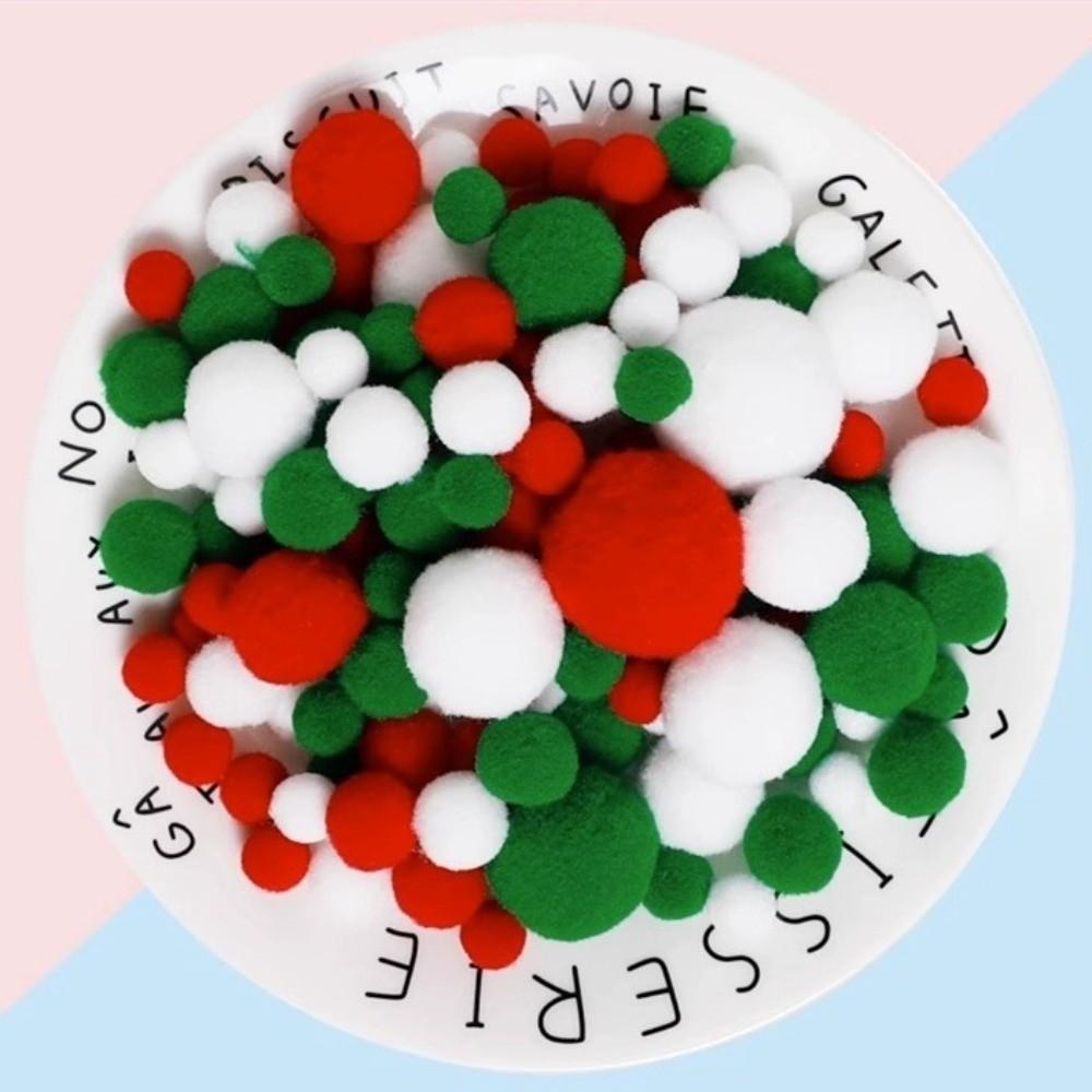 New Craft DIY Pompom Fluffy Balls Stuffed Pompoms Fur Ball Mixed Size 10-30mm Pom Poms Kids Toy
