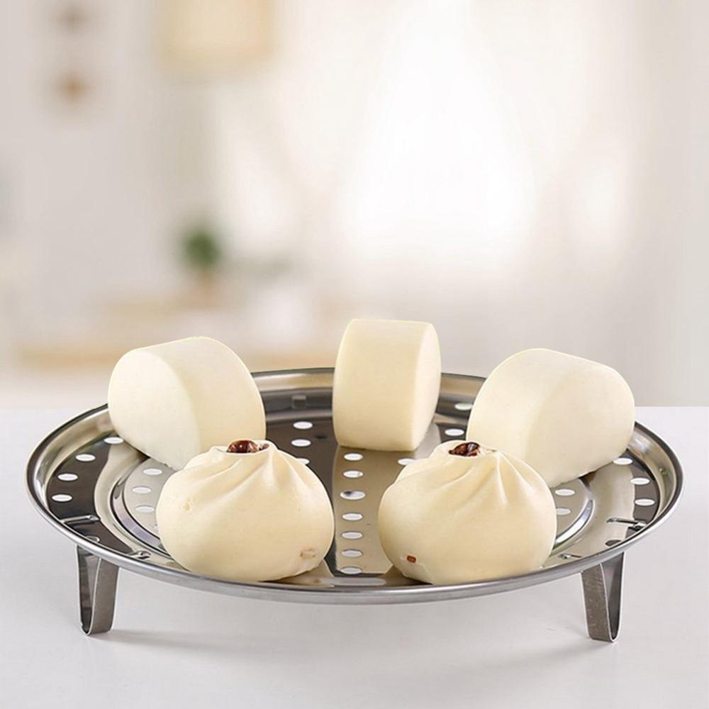 Round Shape Steam Holder Stainless Steel Steaming Plate Durable Steam Rack Stand Crock Pots