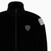 Emporio Armani EA7 FW24 Letter Logo Label Stand Collar Zipper Loose Long Sleeve Sweatshirt Men sweatshirt Black 6DPM54-PJLXZ-1200