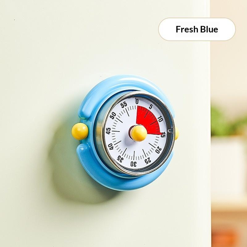 

Dopamine Mechanical Kitchen Timer with Magnetic Back – 60-Min Countdown Loud Alarm, Visual Time Management for Cooking & Office синий