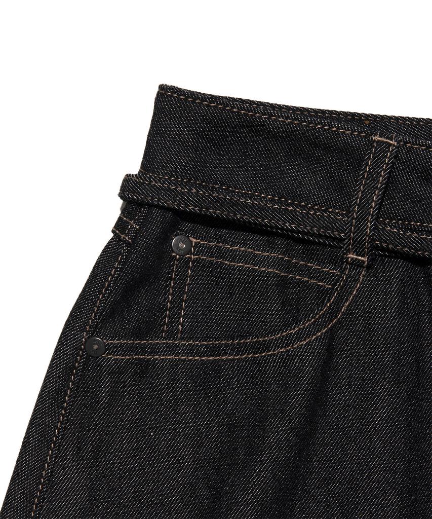 Lee Denim Belt Long Skirt Black