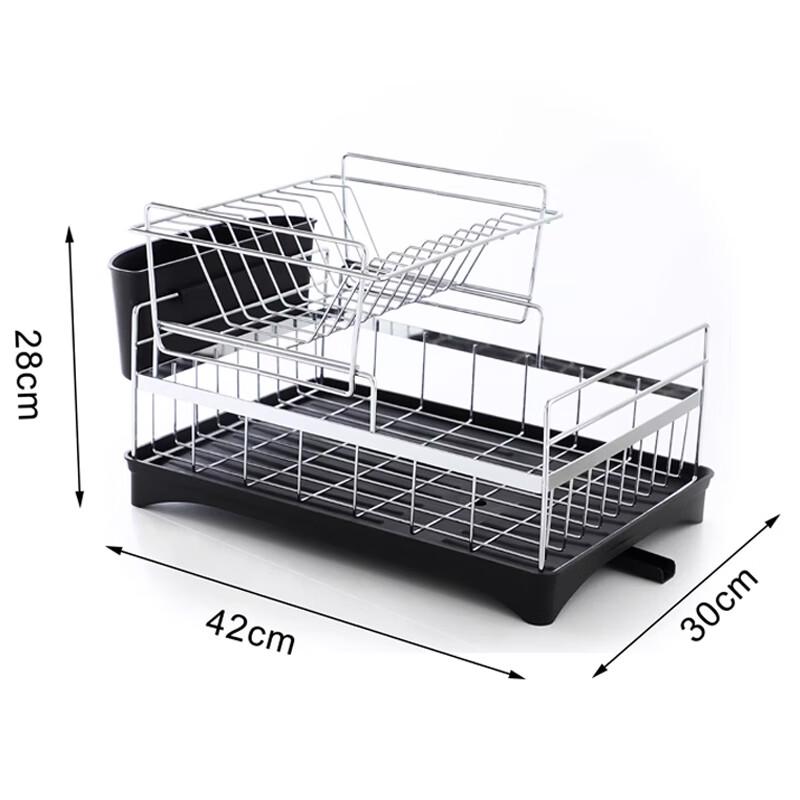 Beifu Stainless Steel Double-Layer Dish Drying Rack