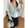 Korean Lace Lace Splicing Collar Knitted Winter Foreign Look Thin Sweet Versatile Bottoming Shirt Knitted Sweater Top