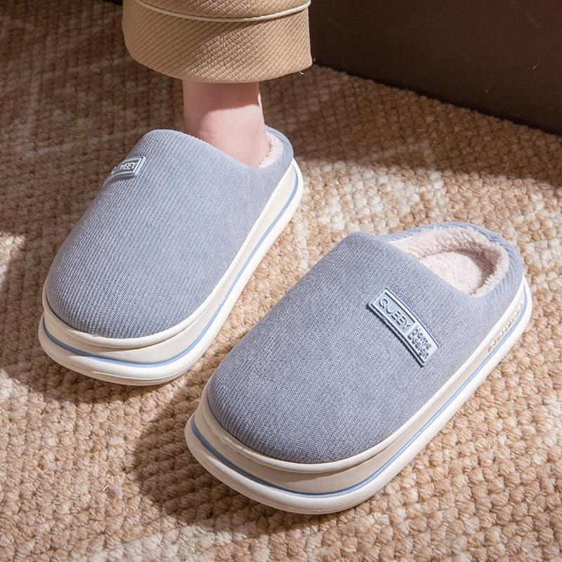 2025 Nieuwe Herfst/Winter Dikke Zool Elastisch Katoenen Pantoffels - Warm, Antislip en Comfortabel voor Mannen en Vrouwen