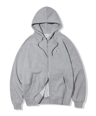 Cgp Small C Logo Zip-Up Hoodie_Dark Grey