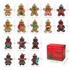 16Pcs/set Kid Gift Gingerbread Man Ornament PVC Xmas Tree Decoration Christmas Tree Pendant