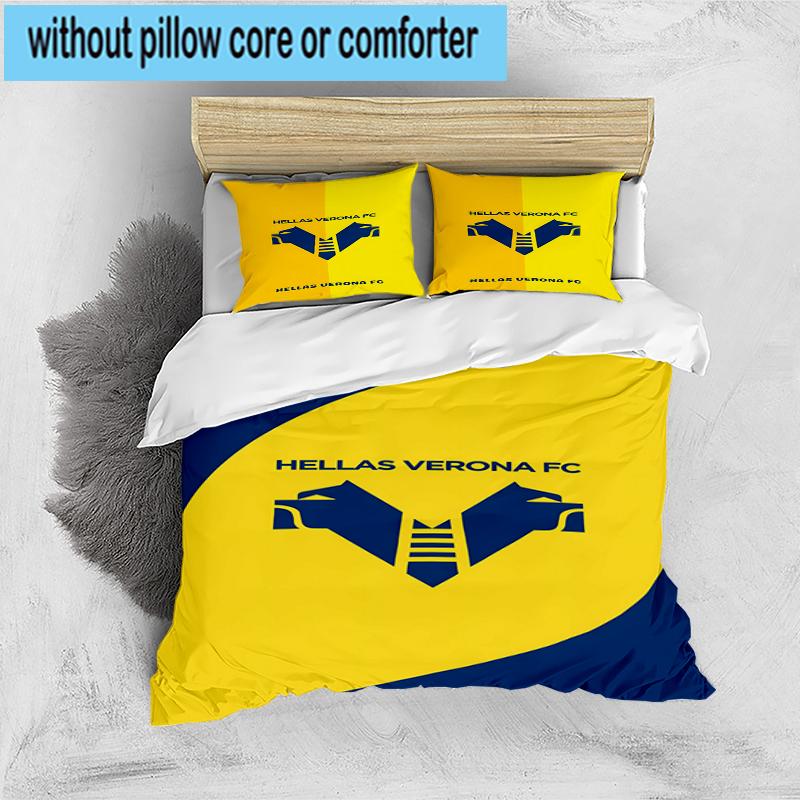 3PCS Hellas-Verona Crest Bedding Set,Including 1pc Duvet Cover And 2pcs Pillowcases Perfect for Bedroom, Dormitory, Fan Christmas Gift