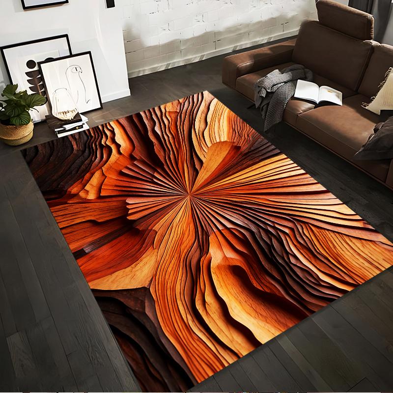 

3D Wooden Texture Pattern Area Rug for Modern Living Room Decor Suitable for use as an anti-slip for living room bedroom sofas 40x60cm( 15x23in )