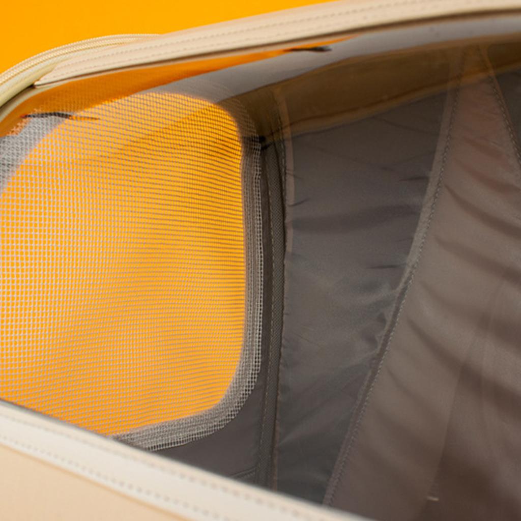 Rucsac Transport Pisici Geantă Transparentă Bloc de Culoare Portocaliu Sodă Curățare Ușoară Transportor Fashionabil pentru Animale de Companie pentru