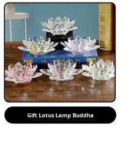 European Style Crystal Lotus Heart Ornament for Temple Living Room Office Desk Jewelry Cabinet Decoration Small Craft Flower