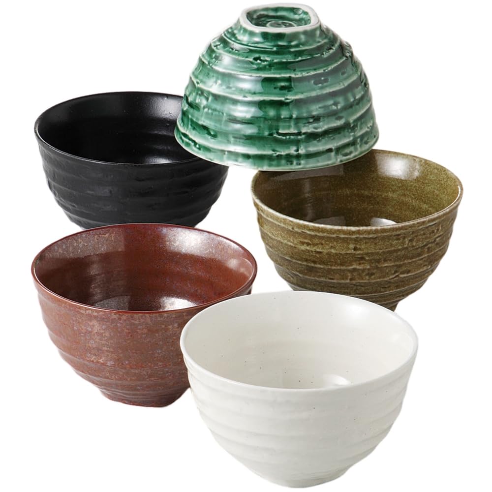 

Очадзуке набор диаметр x высота глазурованный Дзен Мегури Очадзуке набор Мино сделано в Японии Але-нет пиалы, 5, 11.8 7.4 см, пиалы, 5, фарфор, посуда,