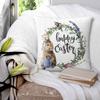 Happy Easter Egg Pillow Cover Cartoon Bunny Polyester Pillow Case Cushion Cover Funny Pillowcases For Sofa Home Decorative