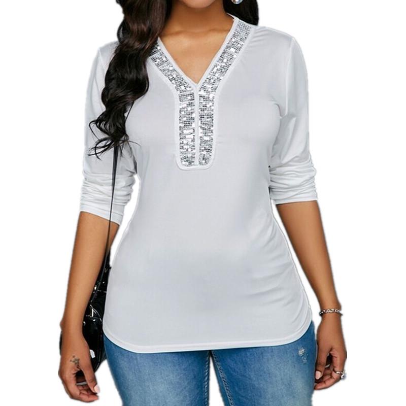 Buy Women T-shirt Sequin Decoration 
