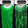 Ventaglio da Palco Classico Multicolore Lungo Ventaglio di Seta Ventaglio Luminoso da Danza Halloween