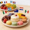 100Pcs Multicolor International Flag Toothpicks Cupcake Picks Cake Top Ornament For Desserts Display Festival Decoration