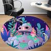 1pc Robot Office Round Area Rug,  Mat Suitable For Office, Under Office Chairs Bedroom Living Room Home Decor, Room Deco