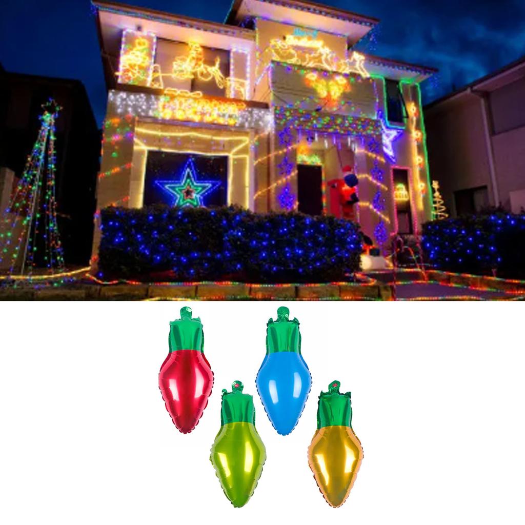 50pcs Bulb Balloon Decorative Reusable Aluminum Foil Light Bulb Balloons for Party Home Shopping Mal