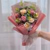 Artificial Flower Bouquets with Ribbon Soap Flower Petals Bouquets Gift for Valentines Mother Day Thanskgiving Christmas