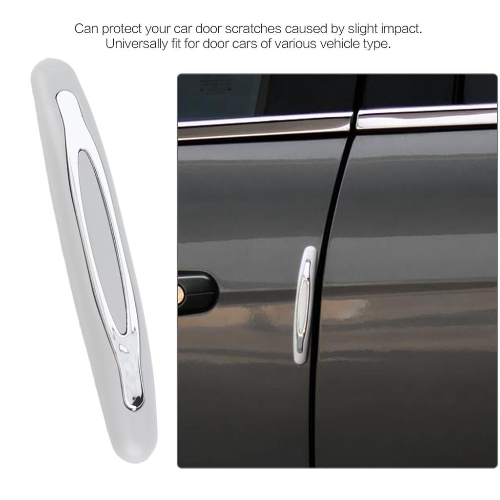 4pcs Car Door Guards Trim Cover Strip Corner Bumper Anti Collision Scratch or Black