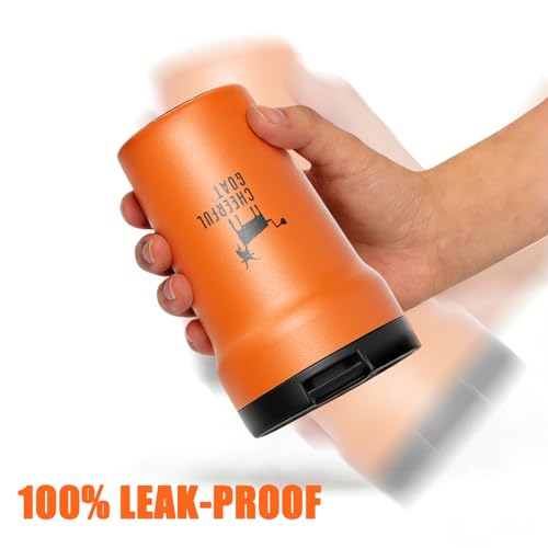 CHEERFUL GOAT Coffee Mug with Ceramic Liner – Stainless Steel Travel Insulated Tumbler with Built-in Ceramic Liner and Lid, 12oz Leakproof Cup – Perfe