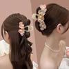 Cloth Flower Hair Claw Korean Style Hair Crab Clip Trendy Sweet Hair Catches  Girl