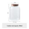 Large Capacity Threaded Glass Jar with Wooden Lid for Storage - Suitable for Green Plum, Grape Infused Wine, Dried Tangerine Peel, and Grains.