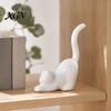 White Ceramic Figurine Nordic Minimalist Ornaments, Abstract Bear/Cat/Elephant/Cactus Sculpture Tabletop Decor for Elegant Table Centerpieces