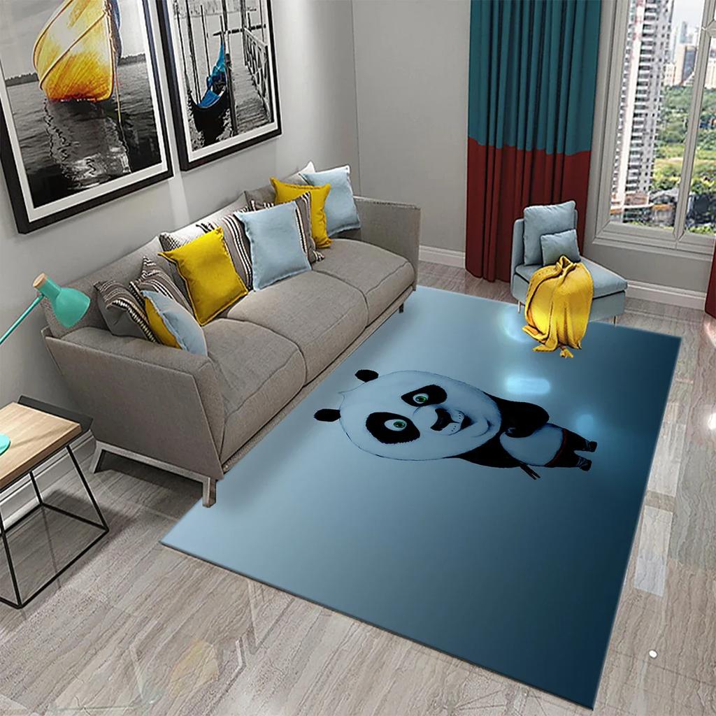 3D Cartoon Cute Panda Carpet Area Rug for Living Room Bedroom Bathroom Kitchen Decor Kid Play Crawl Soft Non-slip Floor Mat Gift