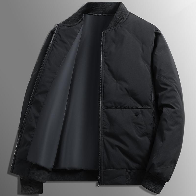 

Мужское зимнее простое пуховое хлопковое пальто с бейсбольным воротником, повседневная спортивная куртка 5XL
