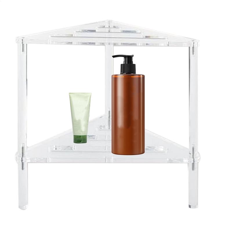 

Acrylic Corner Shower Stool Non-Slip Shower Caddies Stool Stable Heavy Duty Bathing Chairs With Storage Shelf For Bathroom United States