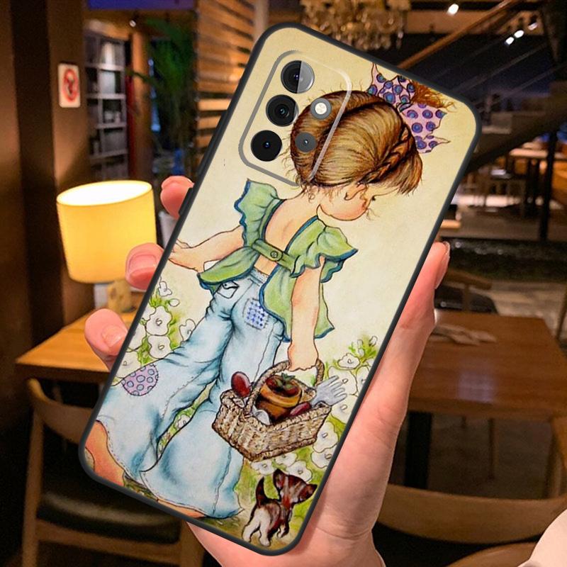 Sarah Kay pattern Phone Case For Samsung A51 A71 A50 A70 A13 A23 A33 A53 A12 A22 A32 A42 A52 A54 A34 A14 Cover