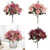 Elegant Fake Peony And Rose Floral Arrangement For Wedding Centerpieces And House Decor