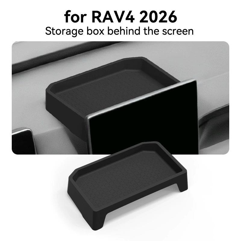 For Toyota RAV4 2026 2027 Dashboard Storage Tray Display Screen Rear Storage Box Tray Organizer Interior Accessories