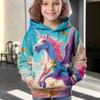 Children's Fashion Animal Print Pullover Hoodie Hooded Sweatshirt Clothing