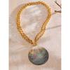 Eetit Summer Big Shell Pendant Necklace Ocean Series Statement Stainless Steel Chain Popular Attractive Jewelry Recommend