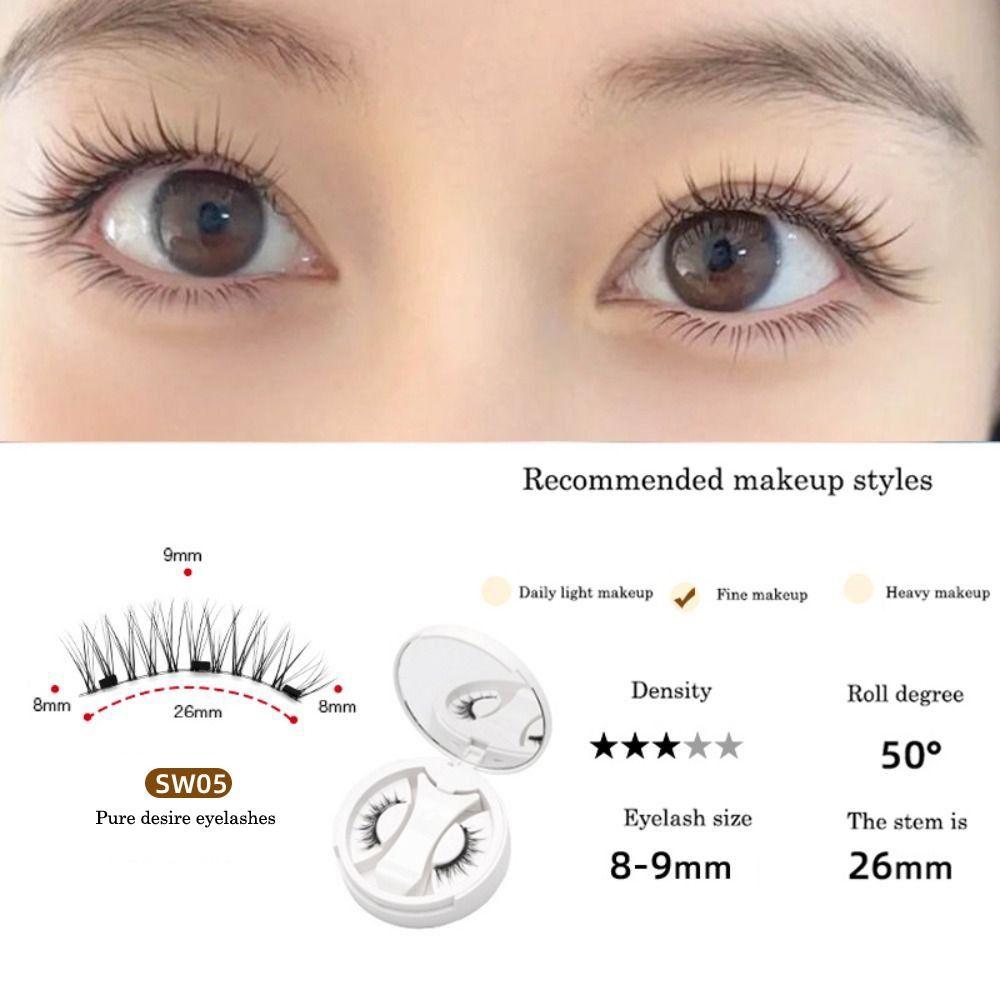 Cat Eye Glue Free False Eyelashes Long Lasting Magnetic Eyelashes with Clip Makeup Tools