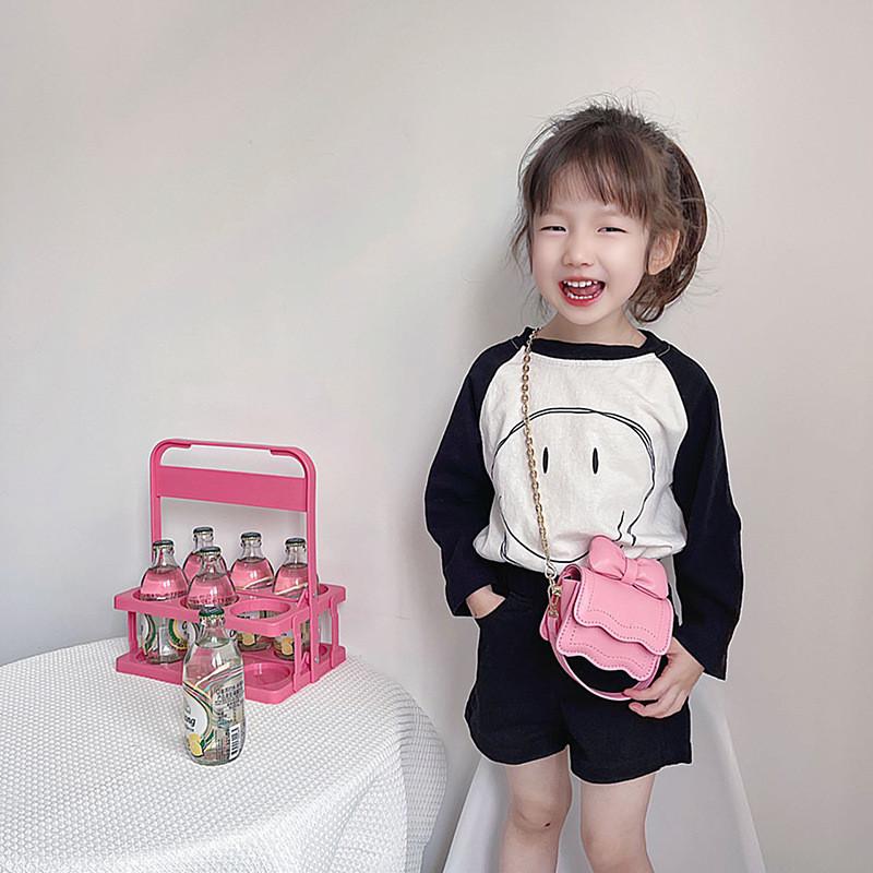 Adorable Mini Pu Shoulder Bag For Kids With Bow Design Perfect For Fashionable Girls