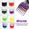 8pcs Universal Hair Clipper Limit Comb Guide Attachment Size Barber Replacement 1.5/3/4.5/6/10/13/15/19mm
