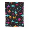 Wonderful Green Alien Universe Wondrous Cosmos With Planet And Stars Blanket Flannel Throw Blanket for Living room Travel Home