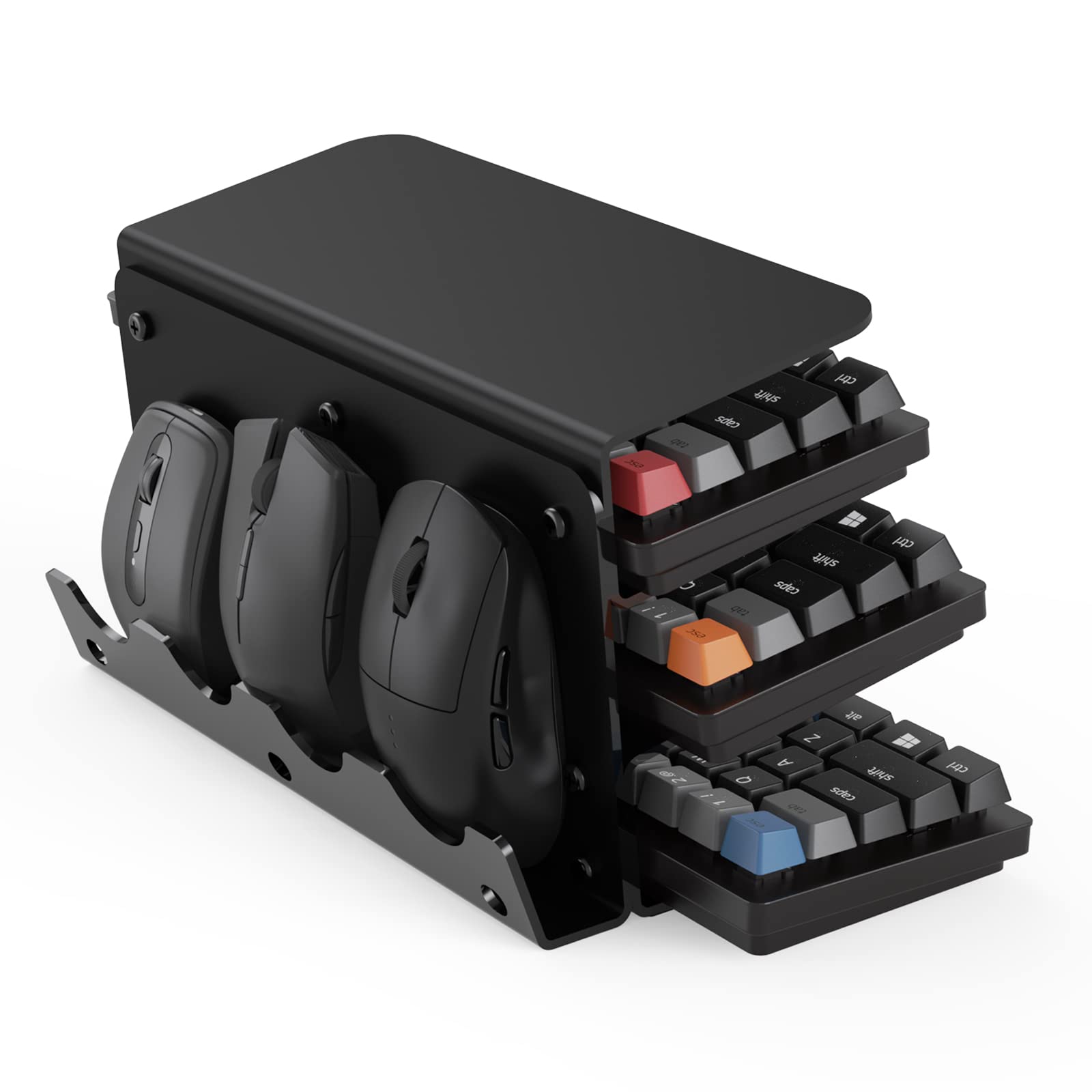 

Kosho Fujii Acrylic Keyboard Storage Rack Display Stand Keyboard Holder Desktop Storage Display Stand Mouse Stand Compatible with Mechanical Keyboards