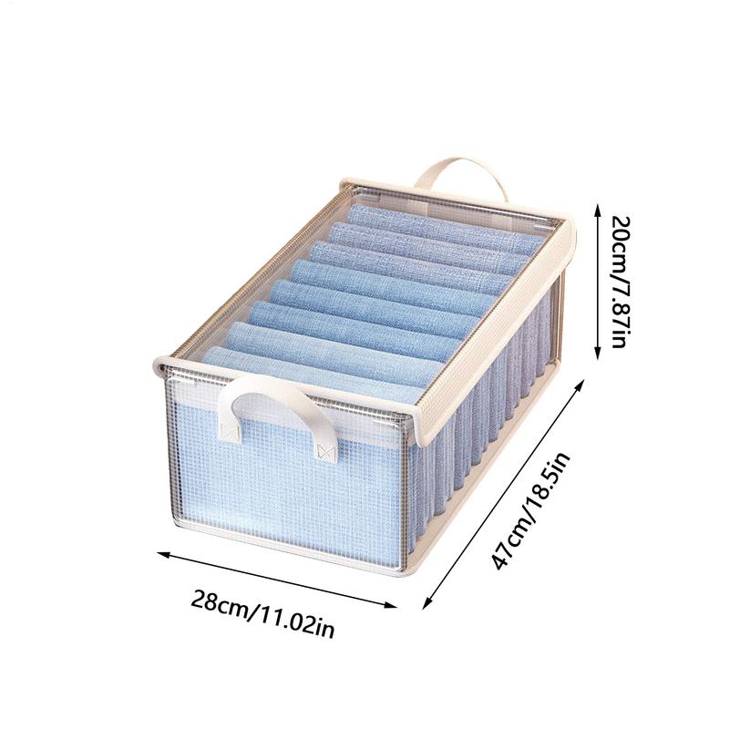 Blanket Box Clear Clothes Storage Organizer With Lid Transparent Space-Saving Stackable Multi-Functional Container Box For