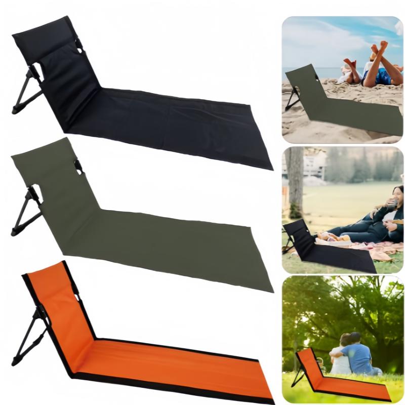 1PC Outdoor Camping Lightweight Comfortable Folding Chair Portable Beach Chair Garden Park Lawn Picnic Recliner Travel Supplies