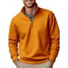 Autumn New Casual Fashion Men's Sweater Solid Color Versatile Stand-up Collar Zipper Top