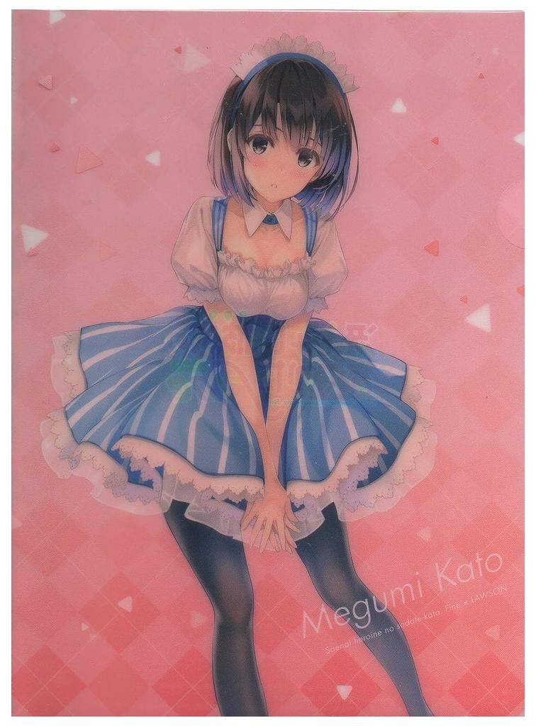 Lawson Clear File in a Plastic Bag Saenai Heroine no Sodatekata Fine Kato Megumi