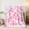 Colorful Rainbows, Hearts, and Flowers Flannel Blanket for Bedroom Living Room Sofa and Nap