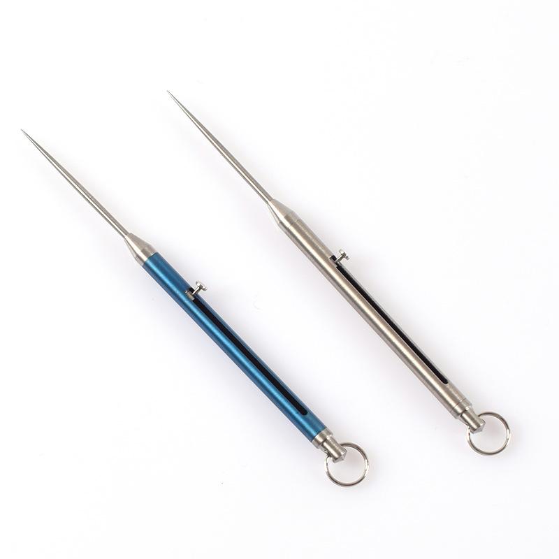 Titan-Zahnstocherhalter, Obstgabel, Outdoor, EDC, Zahnstocherhalter, wasserdichte Tasche, umweltfreundlich, für Reisen, Camping, Werkzeug