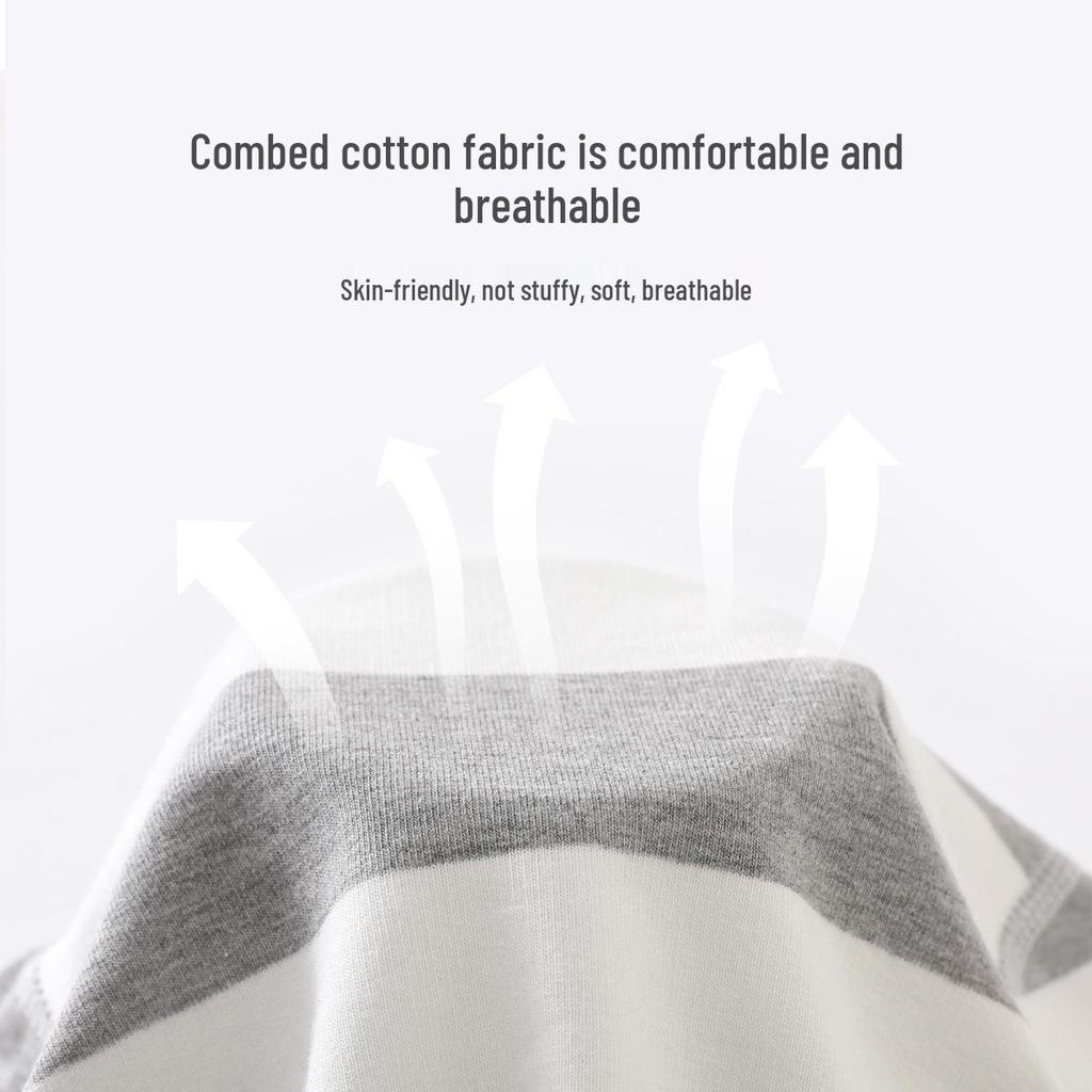 Striped Long Sleeve Baby Romper - Cartoon Spring/Autumn Newborn Outfit