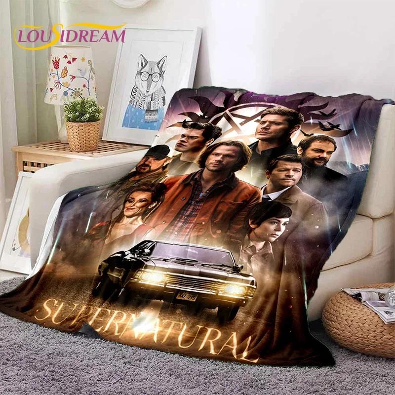 Supernatural Dean Sam Soft Flannel Throw Blanket for Bed Sofa Picnic Outdoor Leisure Nap Gift