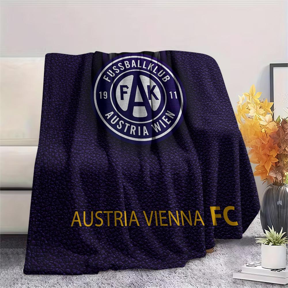 Coperta di Flanella Stampata FK Austria Vienna, Alta Qualità, Confortevole per Tutte le Stagioni, Arredamento per la Casa, Calore e Comfort