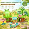 Children's Forest Treehouse Play Set with Little Rabbit & Playground